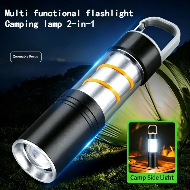 Outdoor Lighting Hooks - Linterna LED compacta, de cuerpo transparente