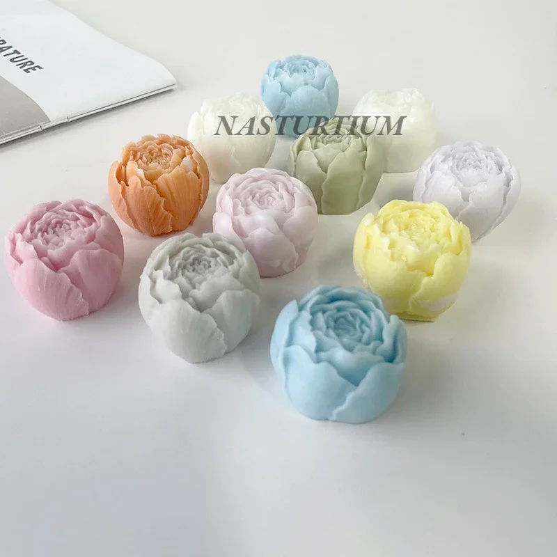 Small Flower Silicone Candle Mold 3D Rose Soap Chocolate Cake Decoration Baking Tools, DIY Aromatherapy Gypsum Resin Clay Mould