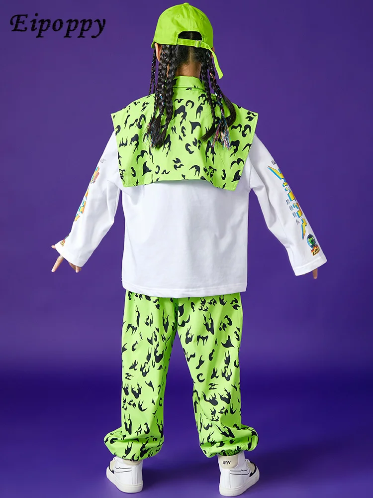 بدلة شال هيب هوب للأطفال ، ملابس رقص الجاز ، أولاد وبنات