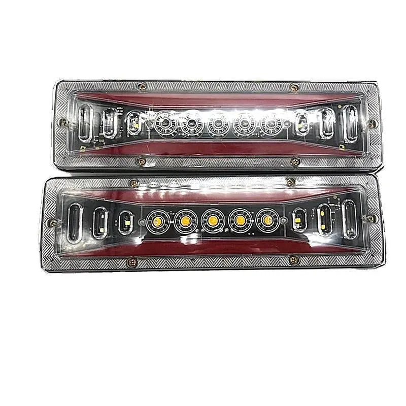 

For 2pcs Boat Vehicles Lorry Rear Light Bus Campers Tractor Car Trailer Truck Tail Lights 12V Turn Signal Reverse Brake LED Lamp