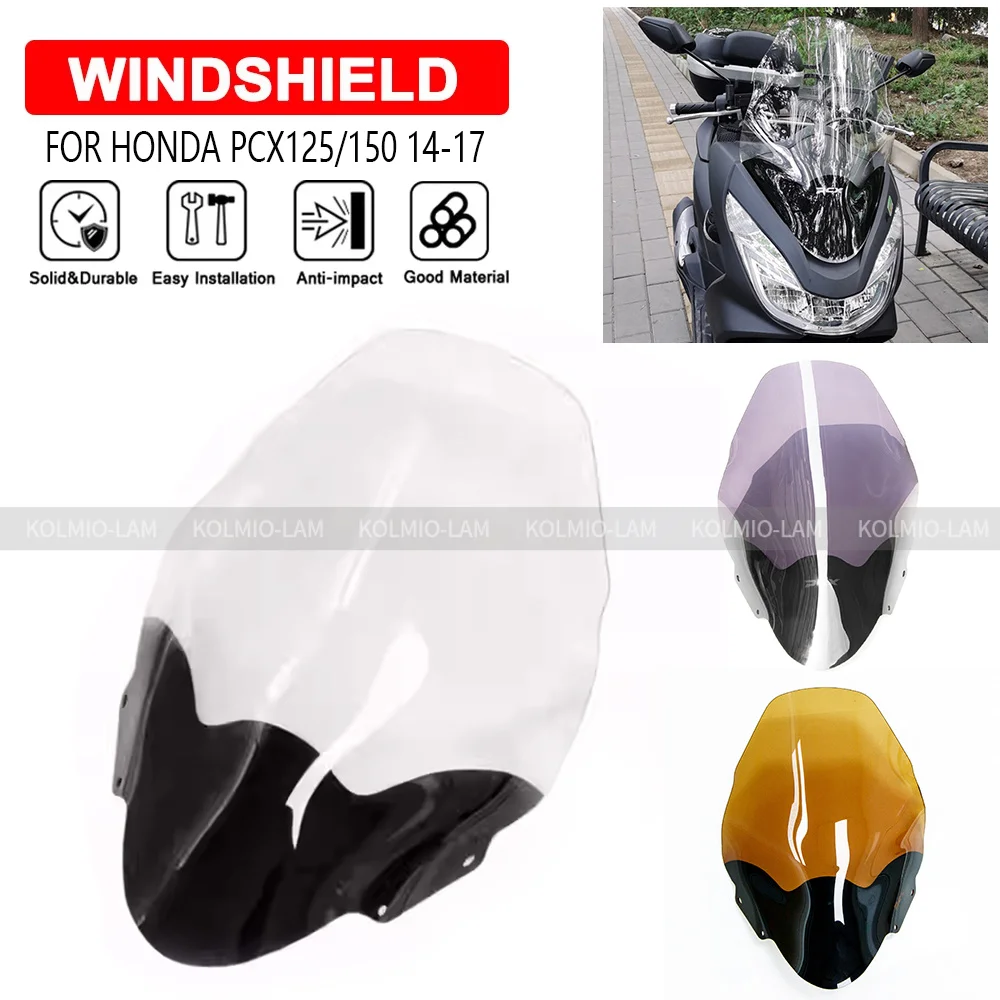 

Fit for 2014 - 2017 HONDA PCX150 PCX125 Windscreen Windshield 61cm Motorcycle PCX 150 125 2015 2016 Wind Deflectors