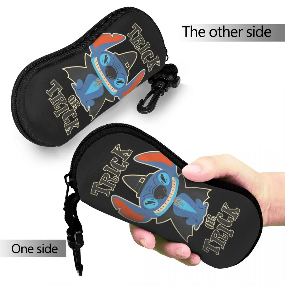 Lilo & Stitch Halloween Trick Or Treat Glasses Case Student Glasses Storage Box Office Eye Contacts Case