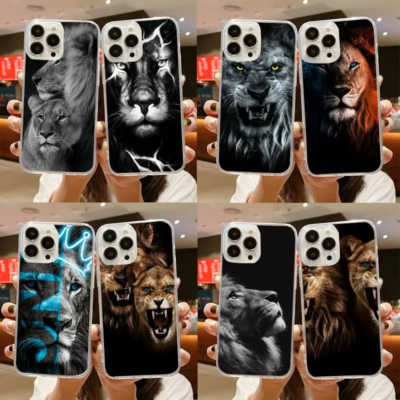 The King Of Beasts, The Lion Phone Case Ultra Thin Clear For Iphone 11 12 13 Xr X Xs Max Mini Pro Max Se 6 6 S 7 8 Plus 2020