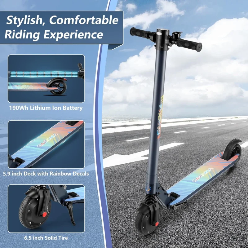 Caroma-Foldable Kick Scooter Elétrica para Adultos, Absorção de Choque, 20 Miles Range, 20 mph, Peak 600W Motor,9 "Big Tires