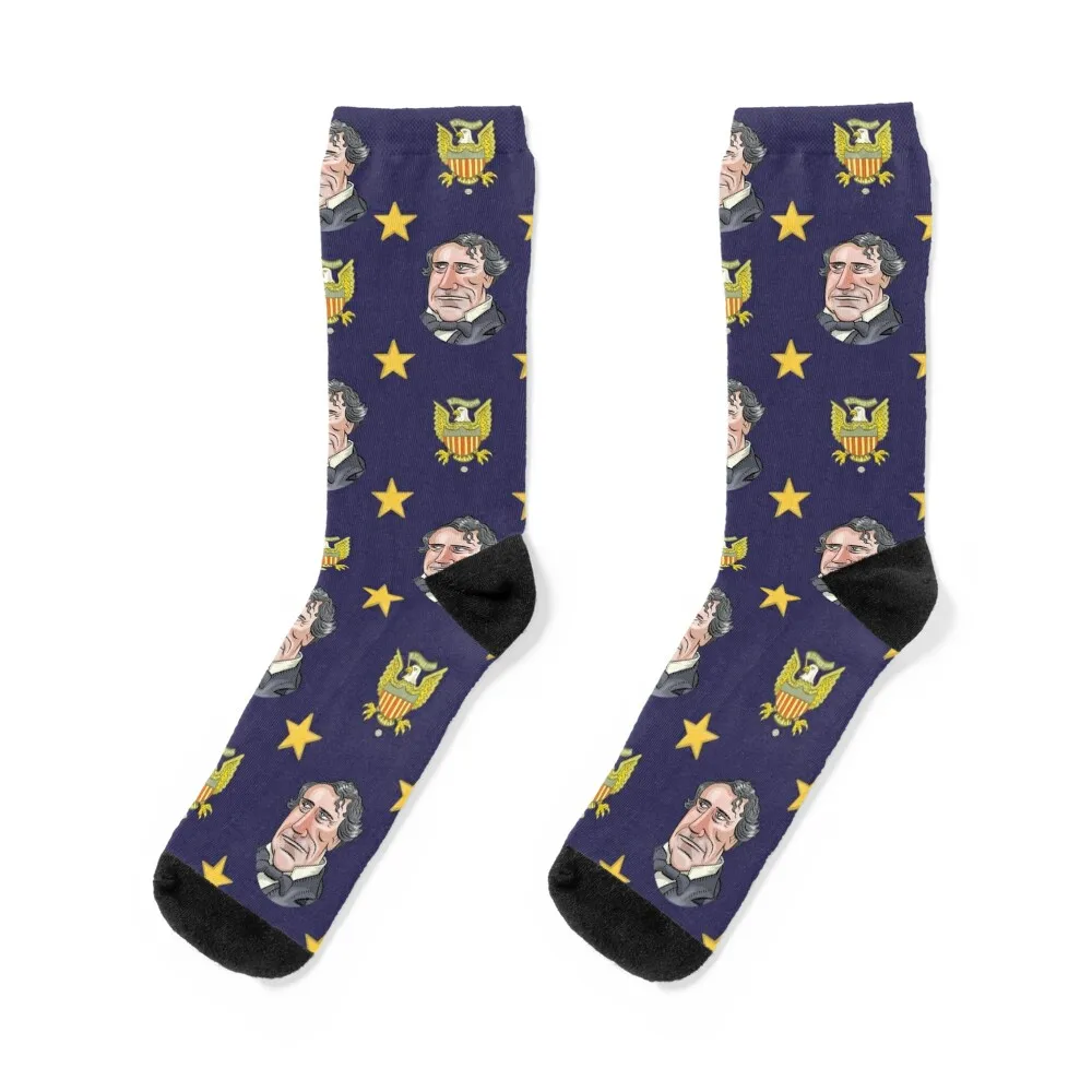 

President Franklin Pierce Socks valentine gift ideas New year's christmas stocking Sports Luxury Woman Socks Men's