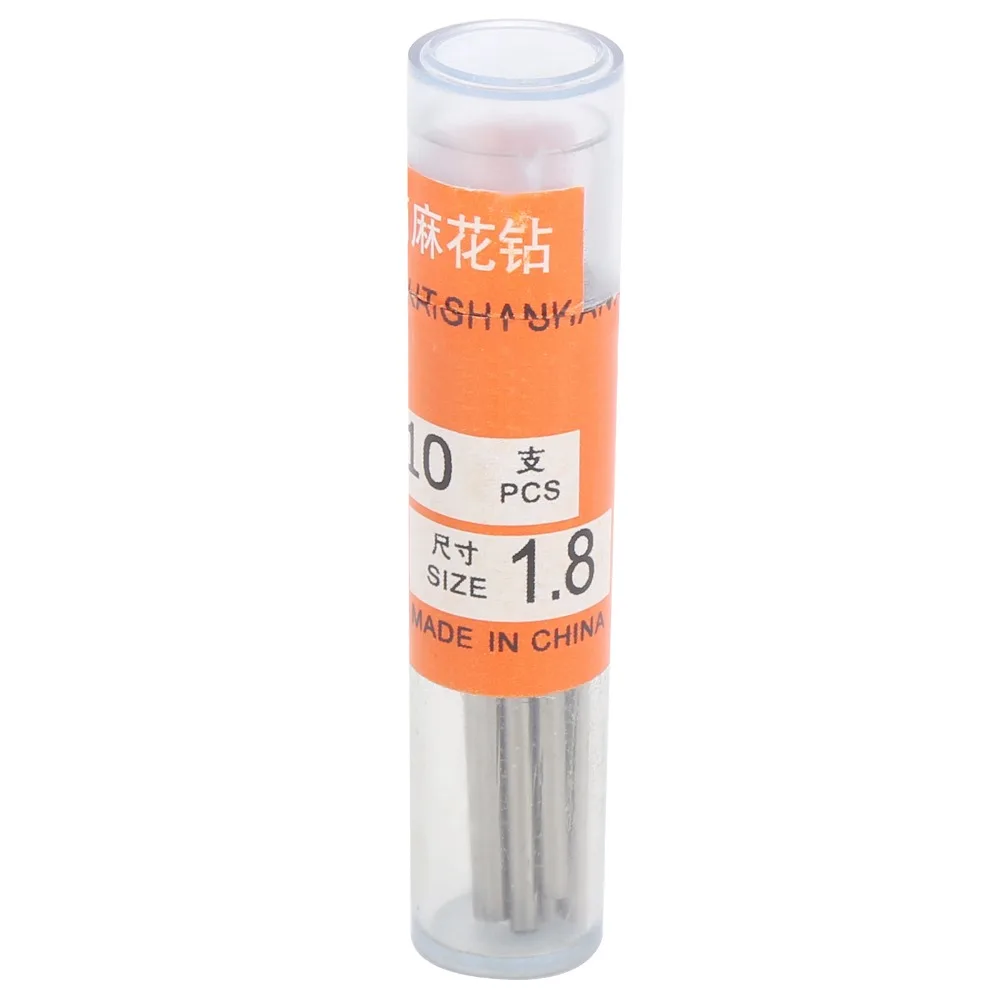 10pcs Straight Shank Twist Drill Bit Micro Size 1.80mm Diameter/1.0mm Diameter Drill Bit Set Small Size