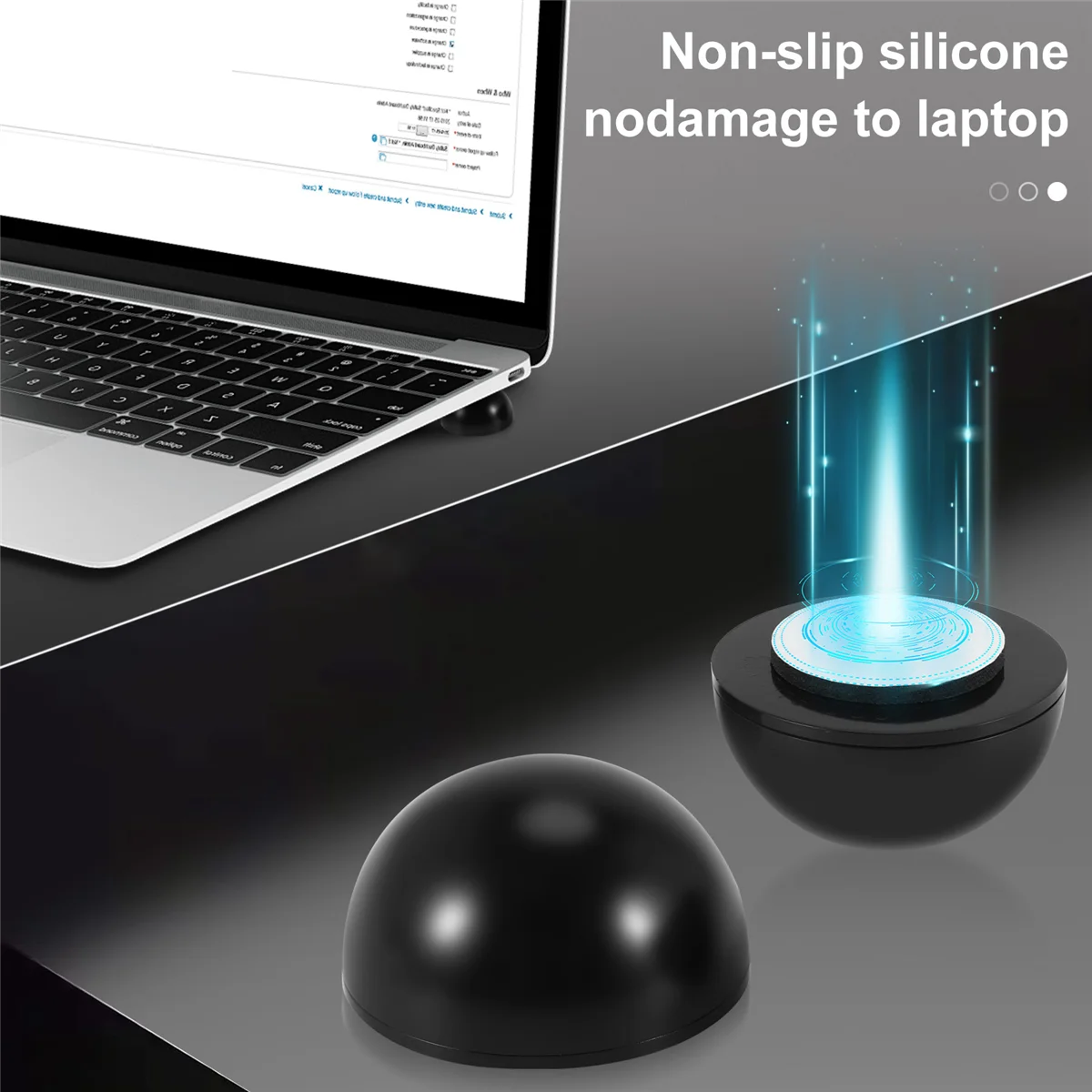 2-шт ноутбук ноутбук черный противоскользящий крутой шарик-подставка-холодильник
