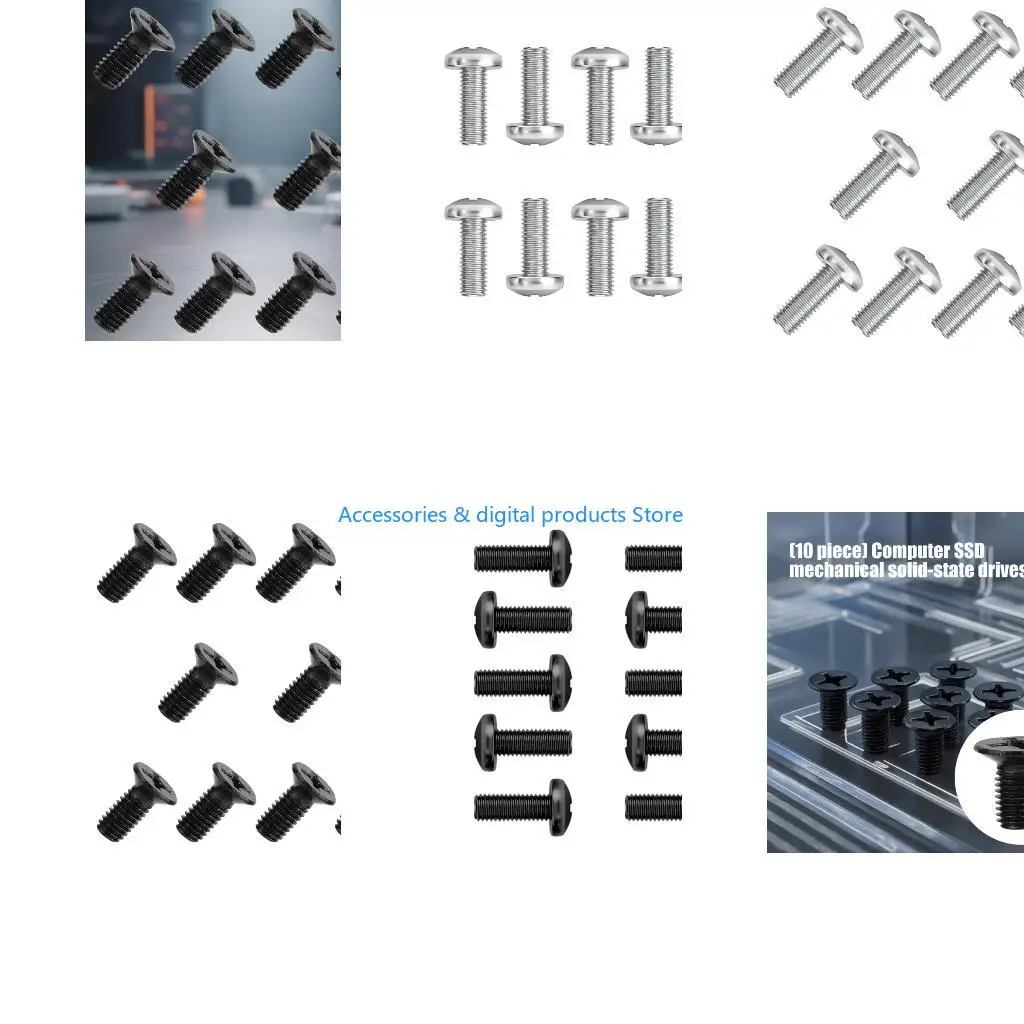 77JD 10Pcs Replacement Hard Drive Mounting Screws For Various Computer SSDs Models
