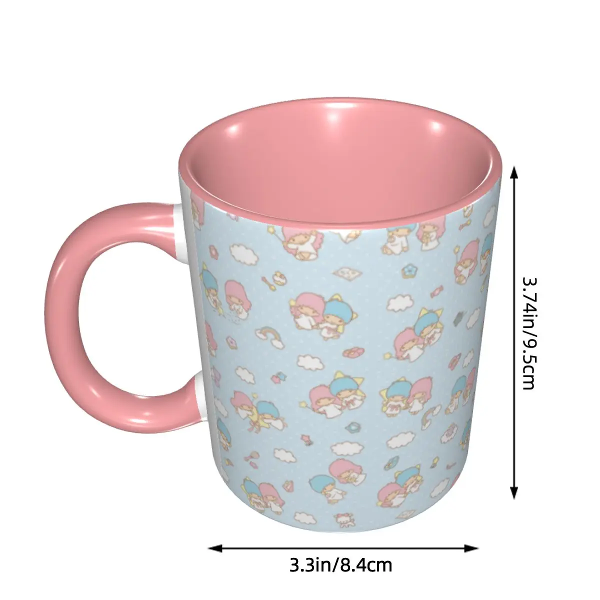 Little Twin Stars Print Coffee Mug Funny Tea Cups Gift For Woman