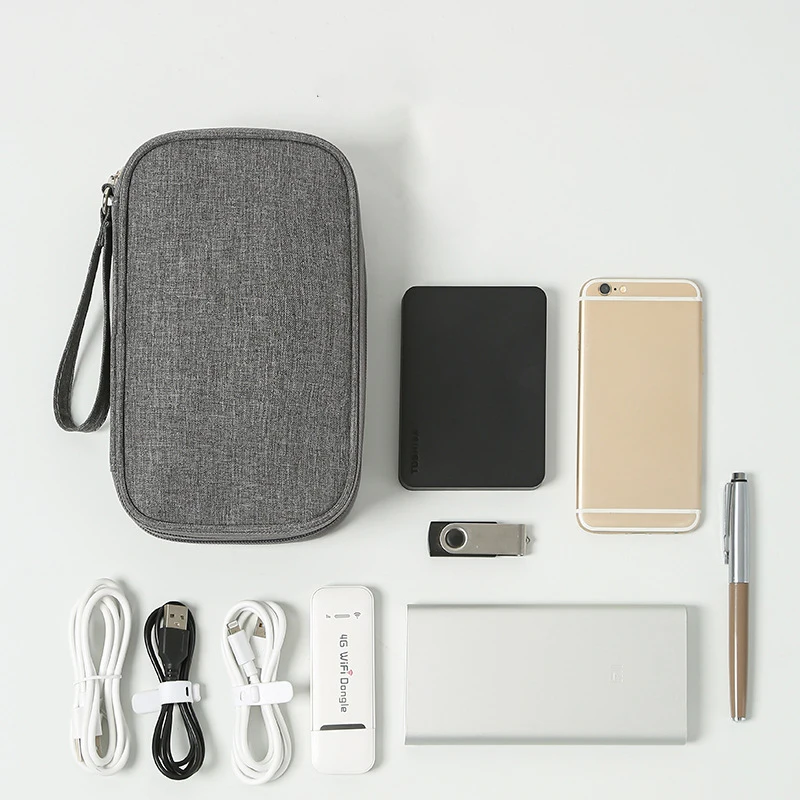 Portable Waterproof Travel Cable Organizer Pouch Electronic Accessories Carry Case Storage Bag Passport Holder