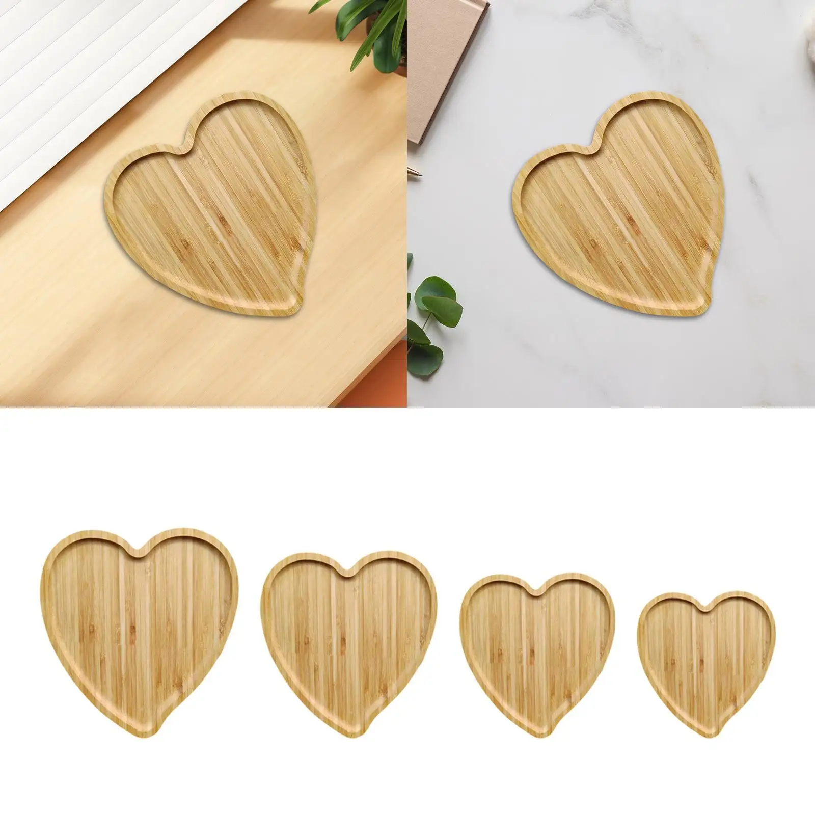 

Serving Platter Tray Wooden Dish Dessert Tray for Countertop Table Kitchen