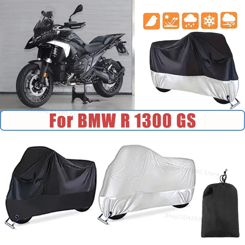210D Oxford Motorcycle Cover Waterproof All Season UV Protection For BMW R 1300 GS Anti-Tear Windproof Motorbike Cover