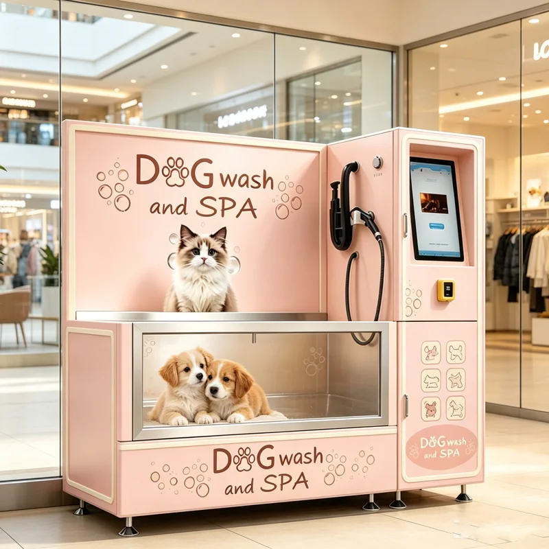 FL 2026 New Semi Auto Pet Washing Machine Dog Cat Washing Station Self-Service Vending Machine for Medium Small Animals Custom