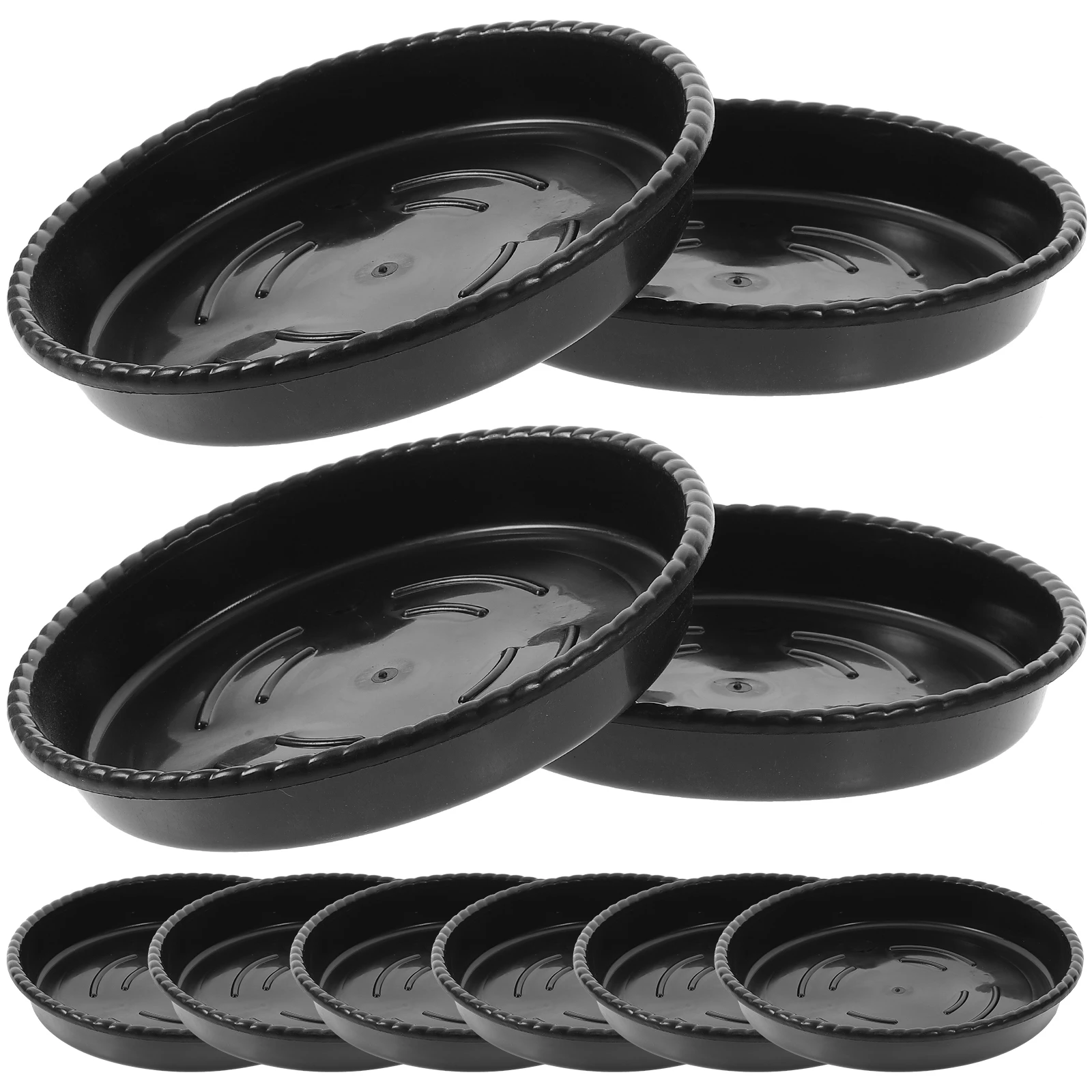 

10pcs Thickened Resin Water Retention Tray Plastic Plant Saucer For Indoor Flower Pots Drip Trays Drainage Plates