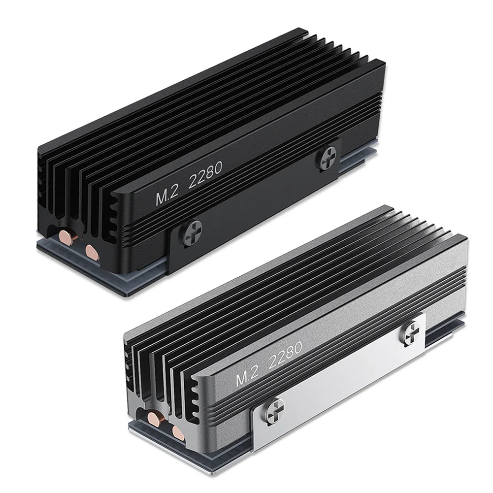 مبدد حراري M.2 SSD مع وسادة حماية من السيليكون محرك الحالة الصلبة المبرد SSD حشية تبريد لـ M.2 NVMe 2280 SSD