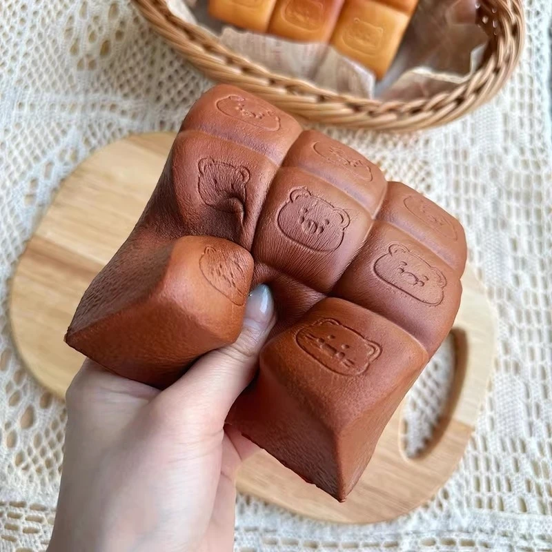 1PC PU Romige Modder Textuur Simulatie Brood Stress Relief Decompressie Speelgoed Voor Reizen Fidget Kalmerende Focus Knijpspeelgoed