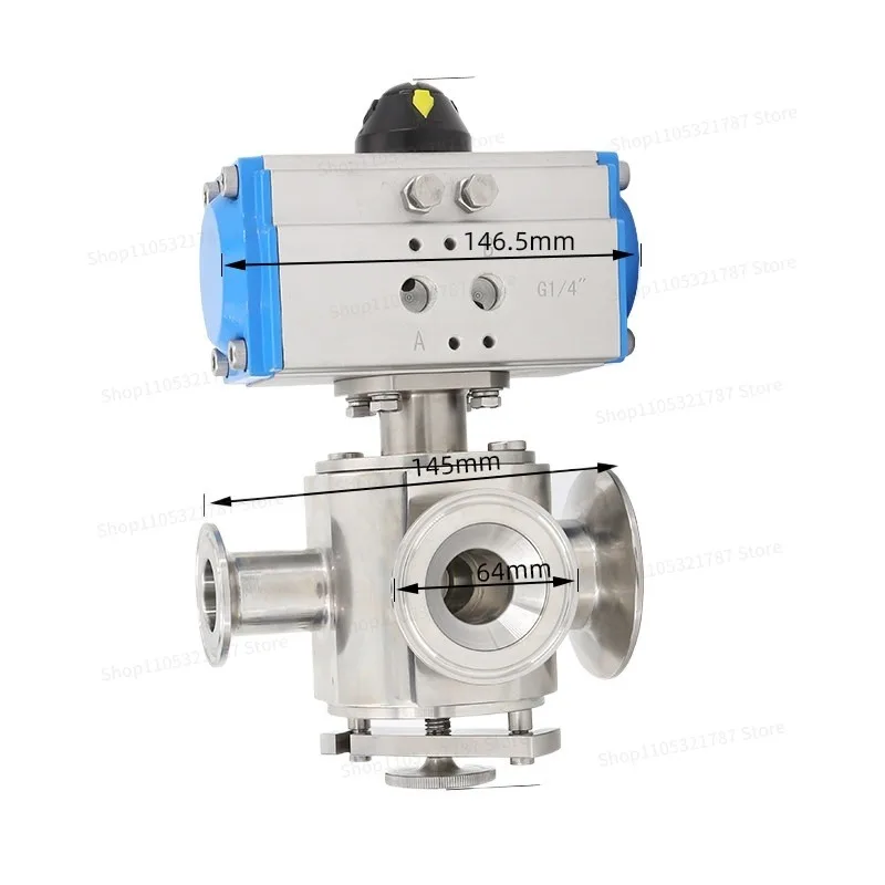 For 304 Paste Filling Machine, Pneumatic Tee, Pneumatic Actuator Rotary Valve Filling Machine Accessories