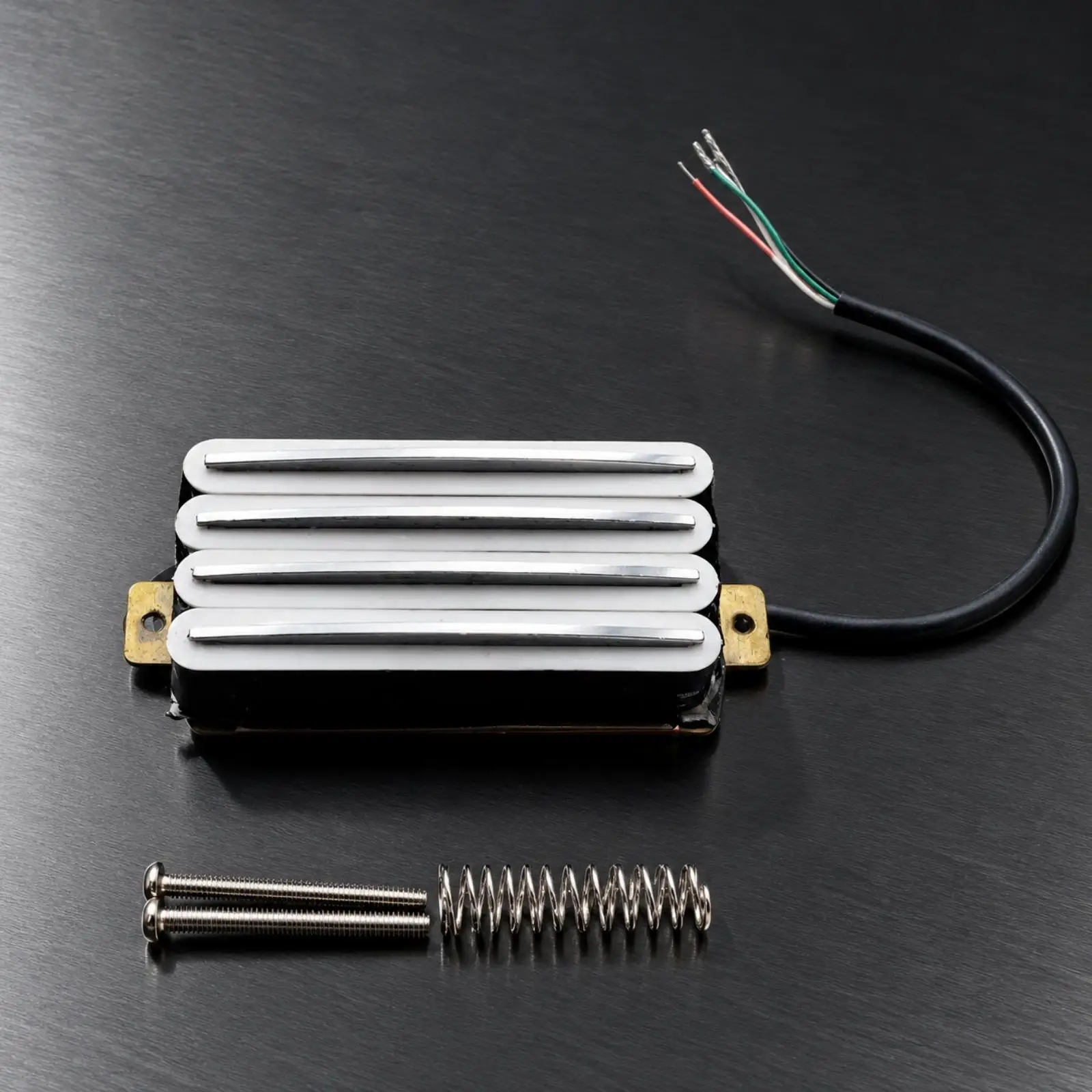 H4 Four Coil Humbucker Electric Guitar Pickup White Black High Output 18K Copper Wire for Six String Guitar