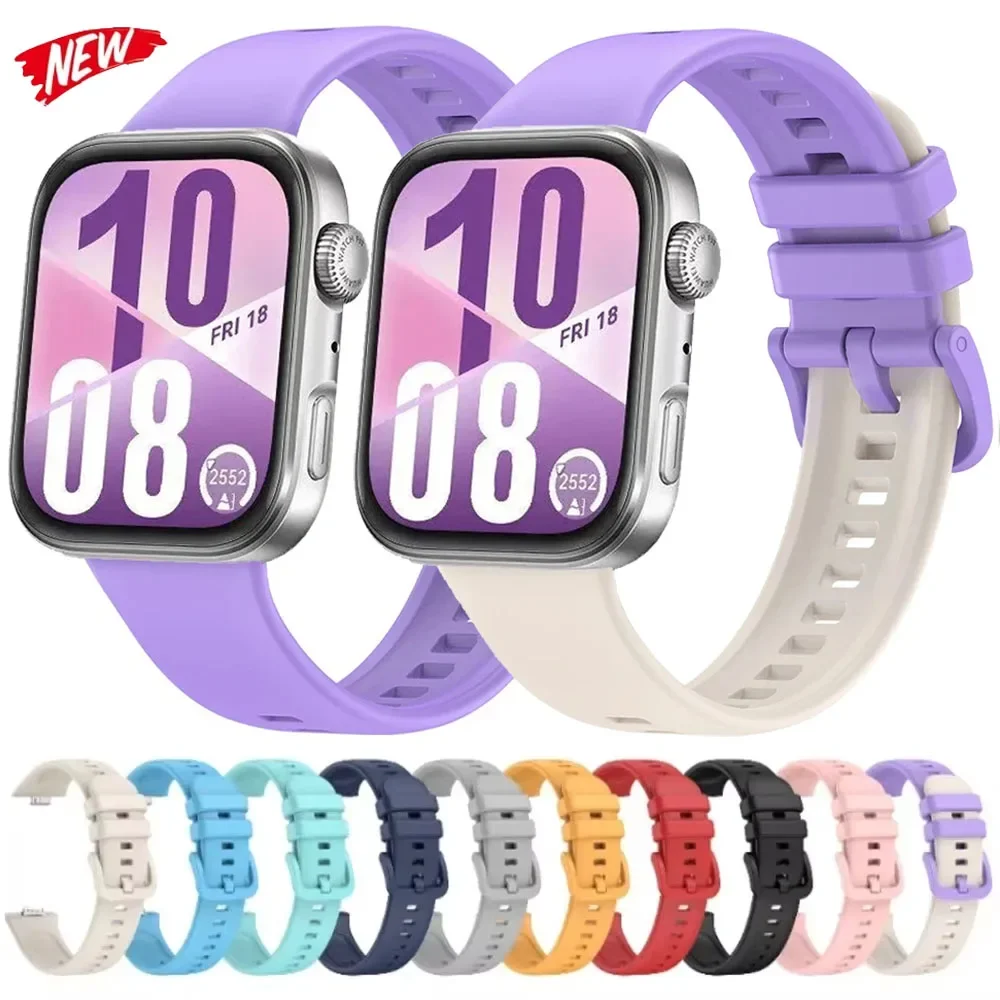 Original Silicone Strap For Huawei Watch Fit 3 Fit 4 Band Sports Replacement Colour Bracelet Belt Huawei Watch Fit 4 Pro Correa