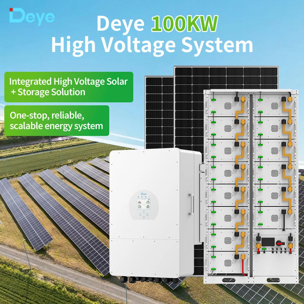 DEYE Complete Solar System 15KW 20KW 30KW 50KW 100KW 200KW Hybrid Off-Grid Power Station with LiFePO4 Battery Solar Panel Set
