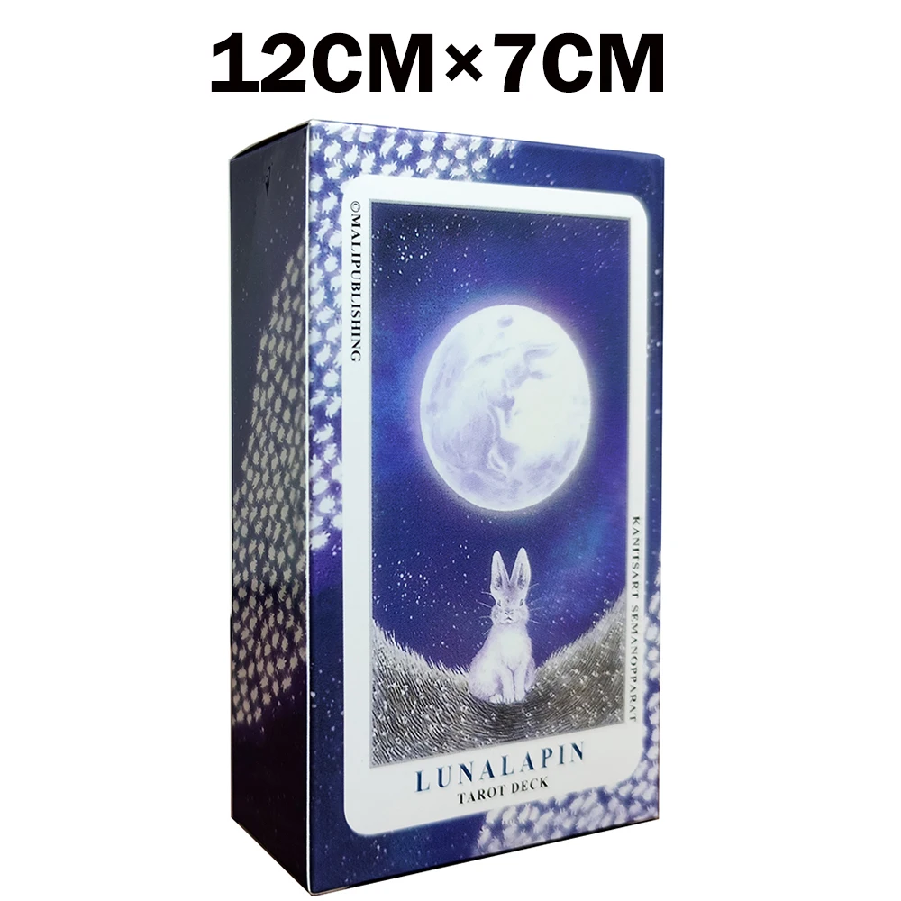 12x7cm Beautiful English Lunalapin  Divination Tarot Card and Book Sets for Beginners 78-Classic Tarot with Guidebook