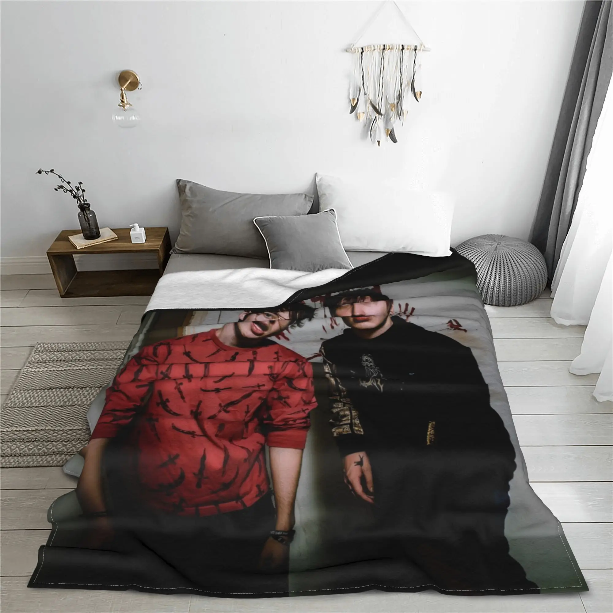 Sam And Colby Blanket Fleece Textile Decor  Multi-function Soft Throw Blanket for Bedding Bedroom Rug Piece