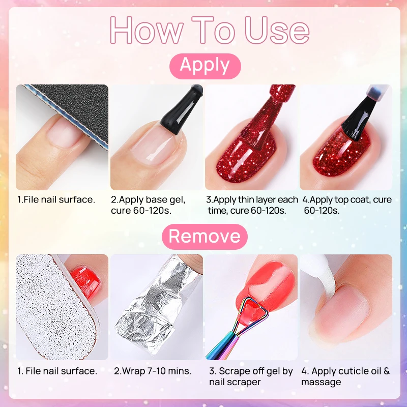 LILYCUTE 15ml 9 Colors Reflective Gel Nail Polish Holographic Glitter Gel Semi Permanent Soak Off UV Gel Varnish Nail Supplies