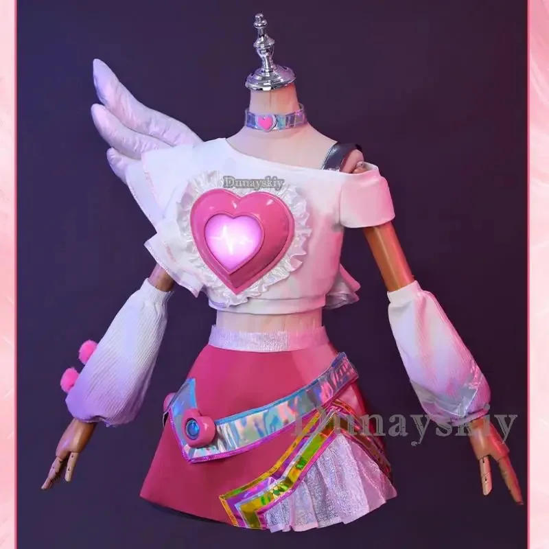 2025 yiyiLuxanna Crownguard Lovestruck LOL Día de San Valentín Nueva Piel Lux Mujeres Cosplay Peluca de Disfraz Halloween