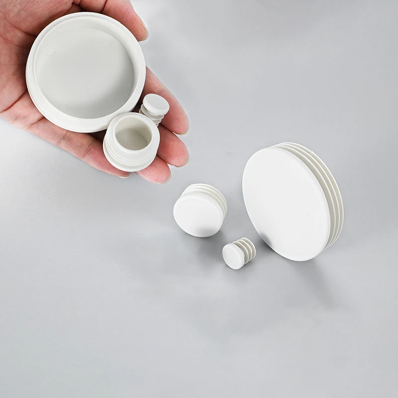 Dia13/16/19/20/22/25/28/30/32/38/40/42/45/48/50/53/58/60~114mm White Round Plastic Blanking End Caps Tube Pipe Inserts Plug Bung image 3