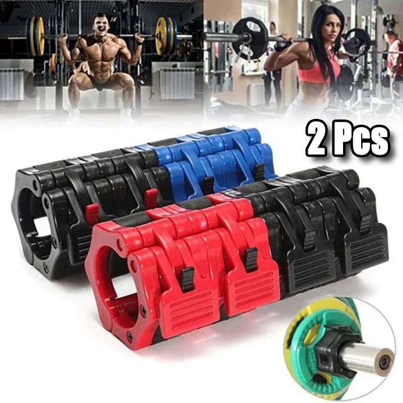 2Pcs  Quick Release Barbell Clamps Spin lock Barbell Collars Weight Bar Clips for Weightlifting and Strength Training