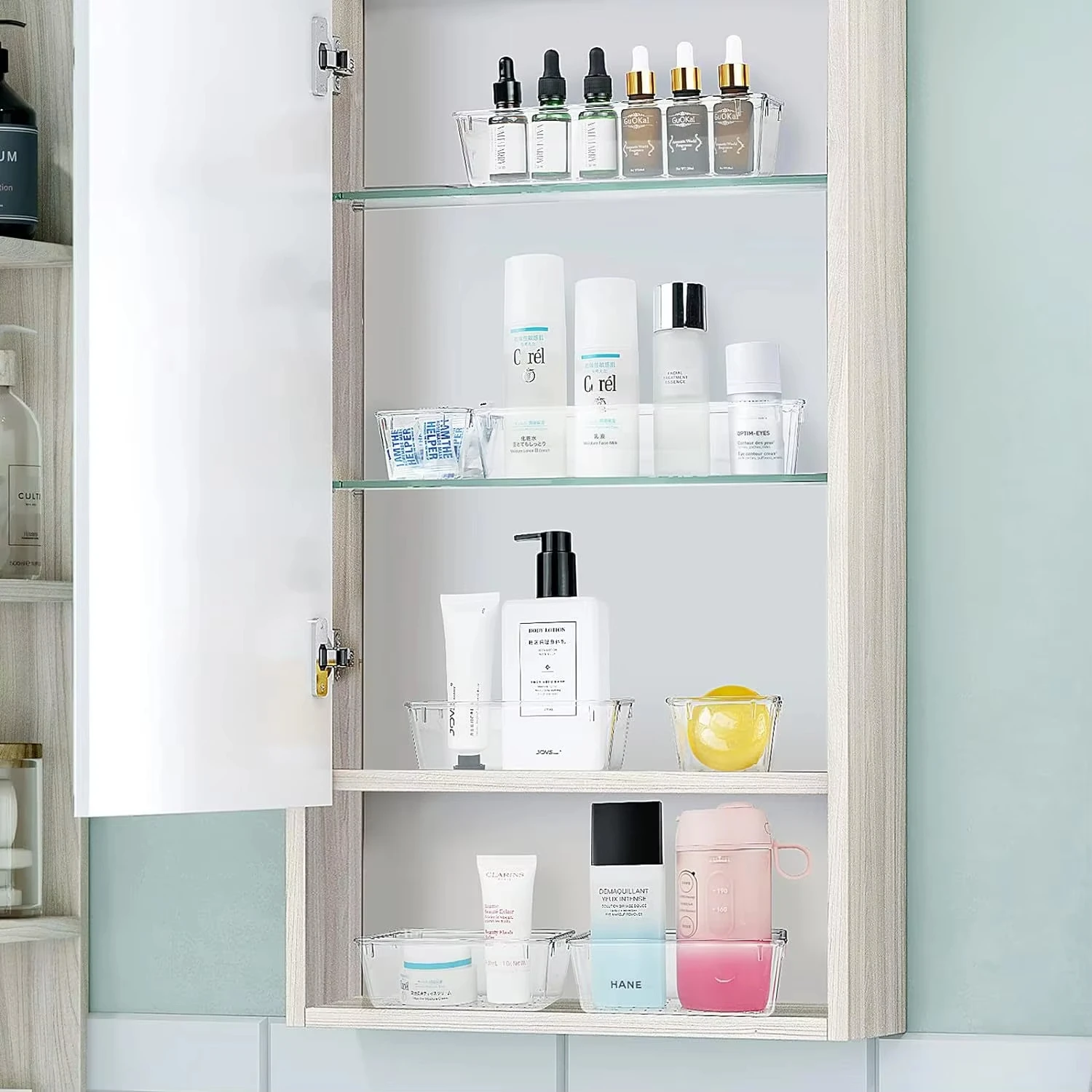 28-Piece Clear Drawer Organizer Set 6