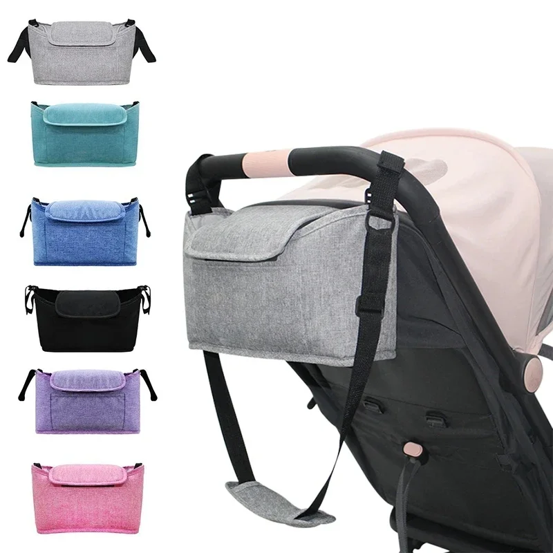 

Stroller Bag Baby Diaper Mummy Large Capacity Stroller Organizer Cup Holder Feeding Bottle Stroller Accessories Hanging Bag