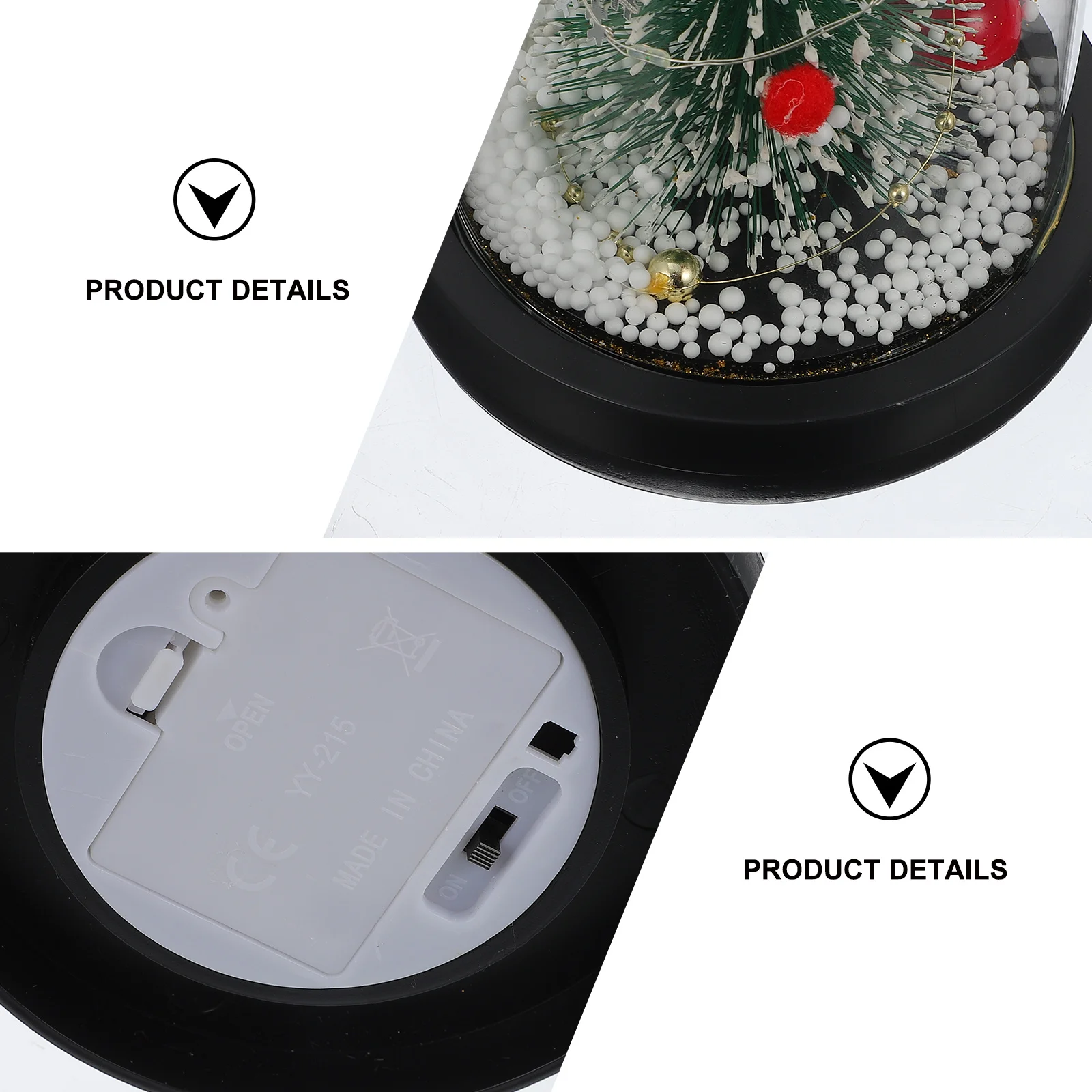 

Glass Lighted Christmas Tree Ornament Tabletop Decor Shiny Colored Christmas Decoration Holiday Gathering