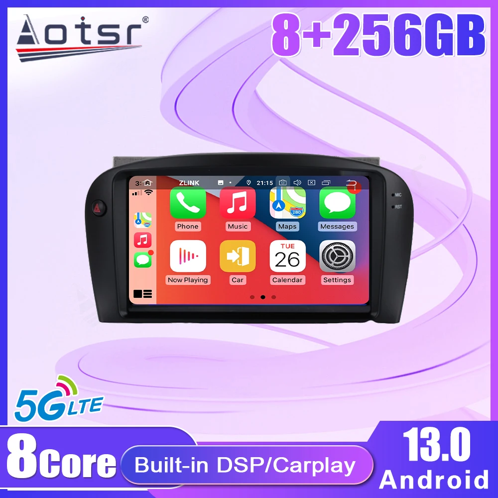 Car Multimedia Player Stereo 8' For Maserati coupe 3200GT/4200GT 2002-2010 Android 13 Audio Radio Tape Recorder GPS Navi Carplay