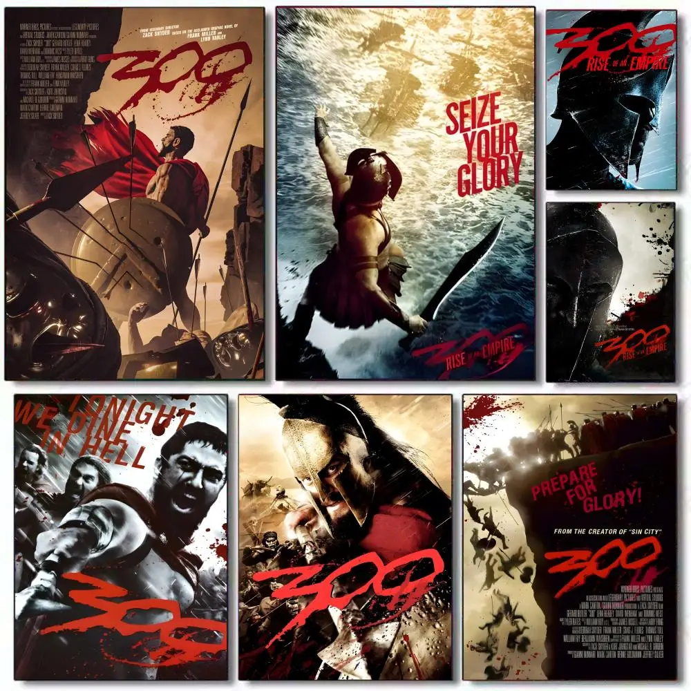 Epic Historical Movie 3-300 Rise Of An Empire Poster Self-adhesive Painting With Prints Home Bedroom Living Room Decoration