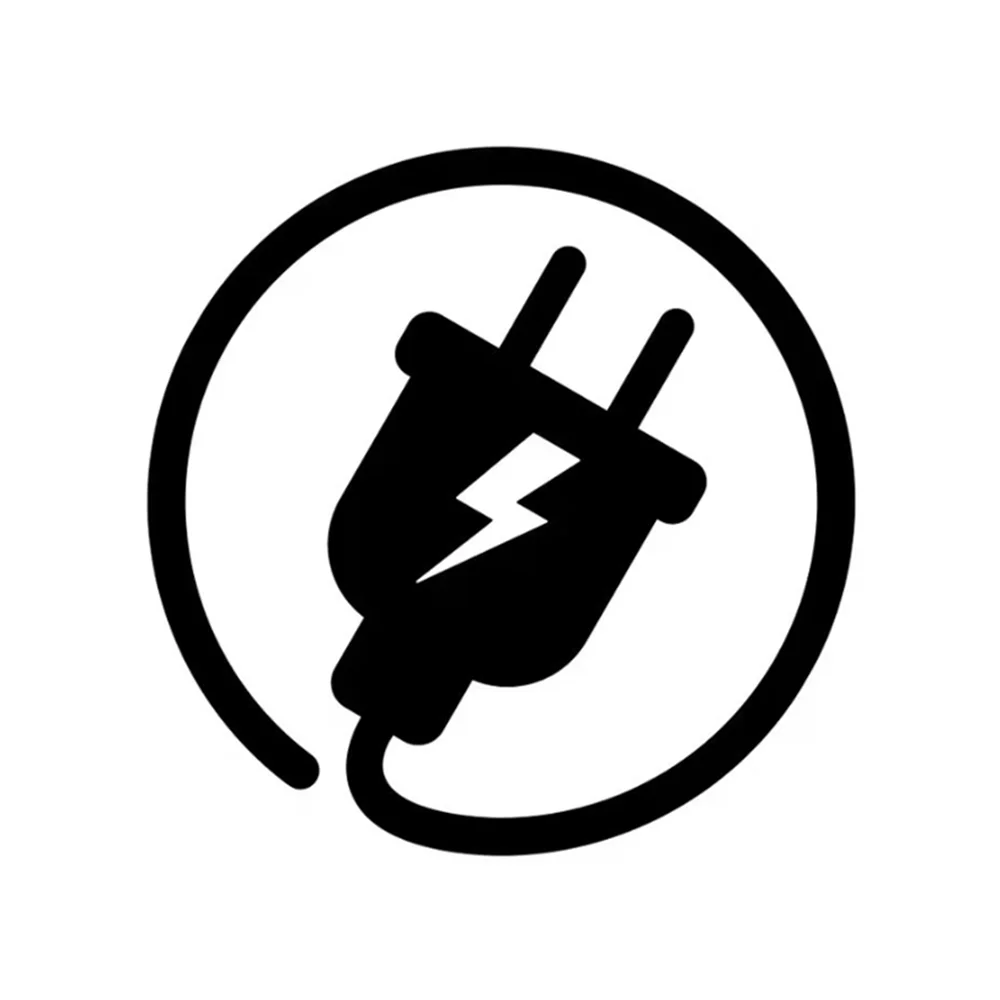 Electric Plug EV Symbol Car Sticker, Винил наклейка для авто, Waterproof Vinyl Decal for SUV Truck Window Door Bumper Decor
