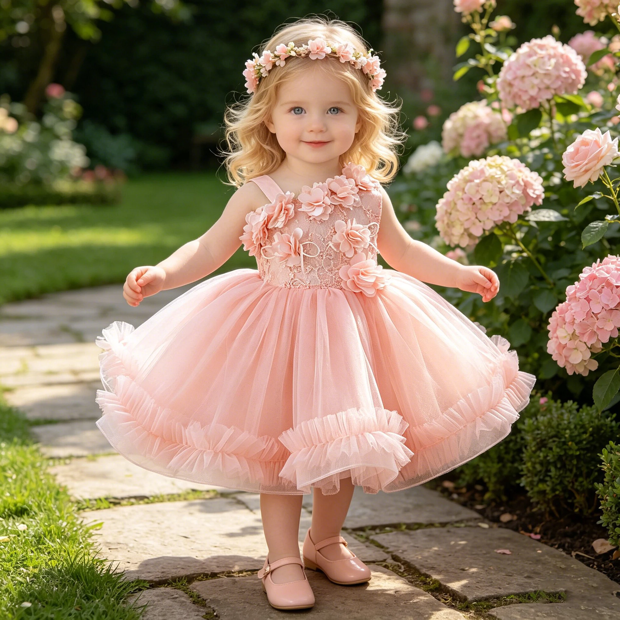 Kleinkind Blumen Party Baby Mädchen Kleid Sommer 1 Jahr Geburtstag Hochzeit Prinzessin Kleider Baby Mädchen Schleife Brautjungfern Taufkleid Festkleid