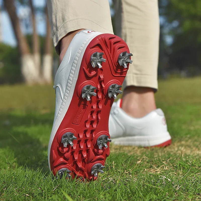 Nieuwe Heren Golfschoenen Waterdichte Antislip Sportschoenen Roterende Gesp Outdoor Golf Training Heren Schoenen