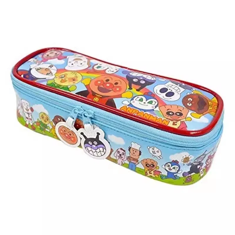 New Cute Anime Anpanman Kids PU Pencil Bags Children Pen Cases Women Make up Cosmetic Bags