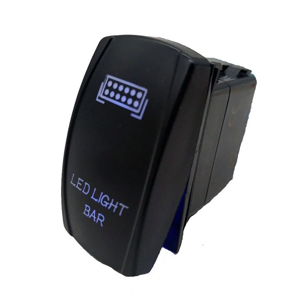 Off Road Light Control LED Light Bar Switch 5-pin Configuration 20 Amps Capacity 12 Volts System Plastic Material