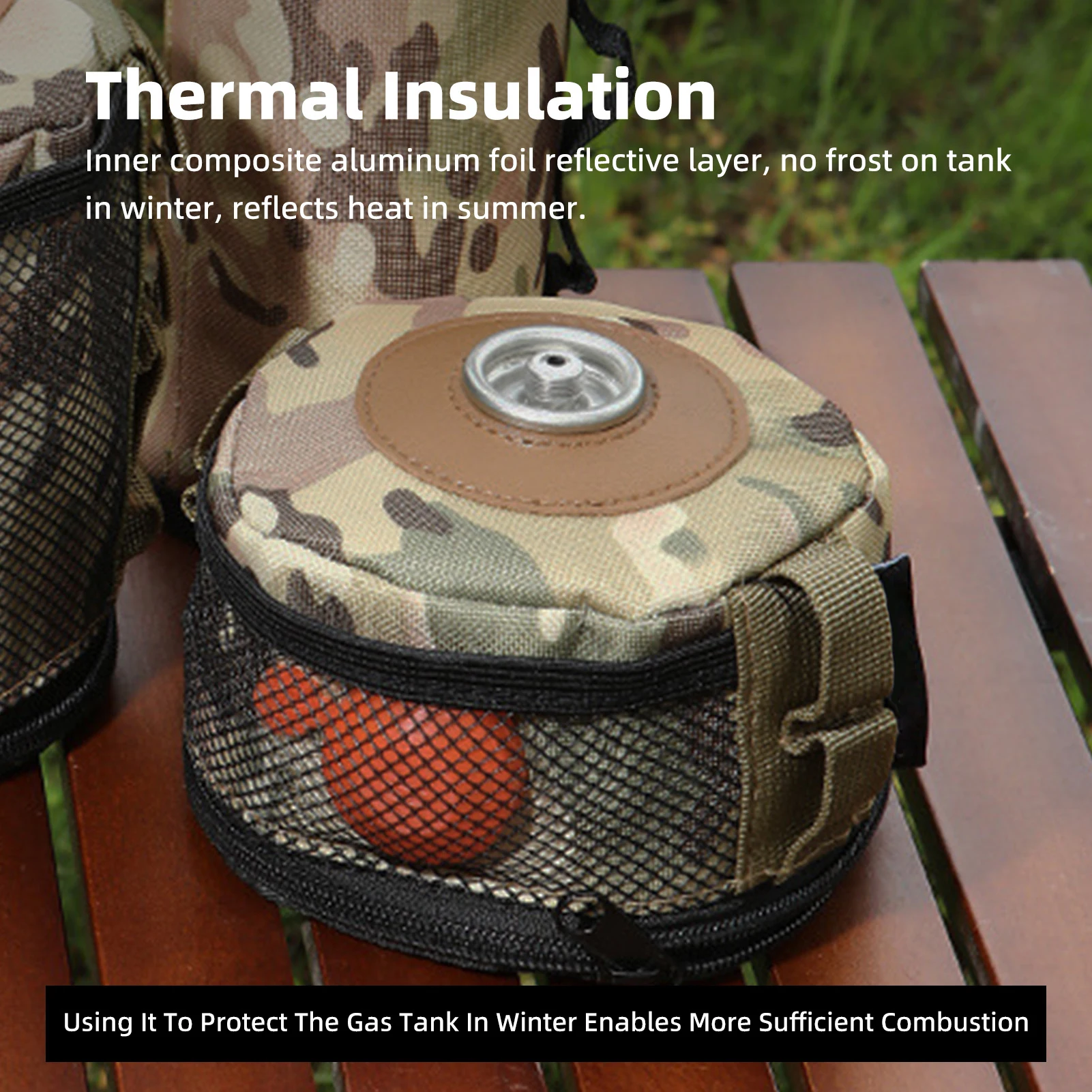 في الهواء الطلق التخييم غطاء علبة الغاز 230 جرام واقية كم حقيبة معزولة مكافحة سقوط موقد علبة كيس التخزين للغاز المسطح 230 جرام