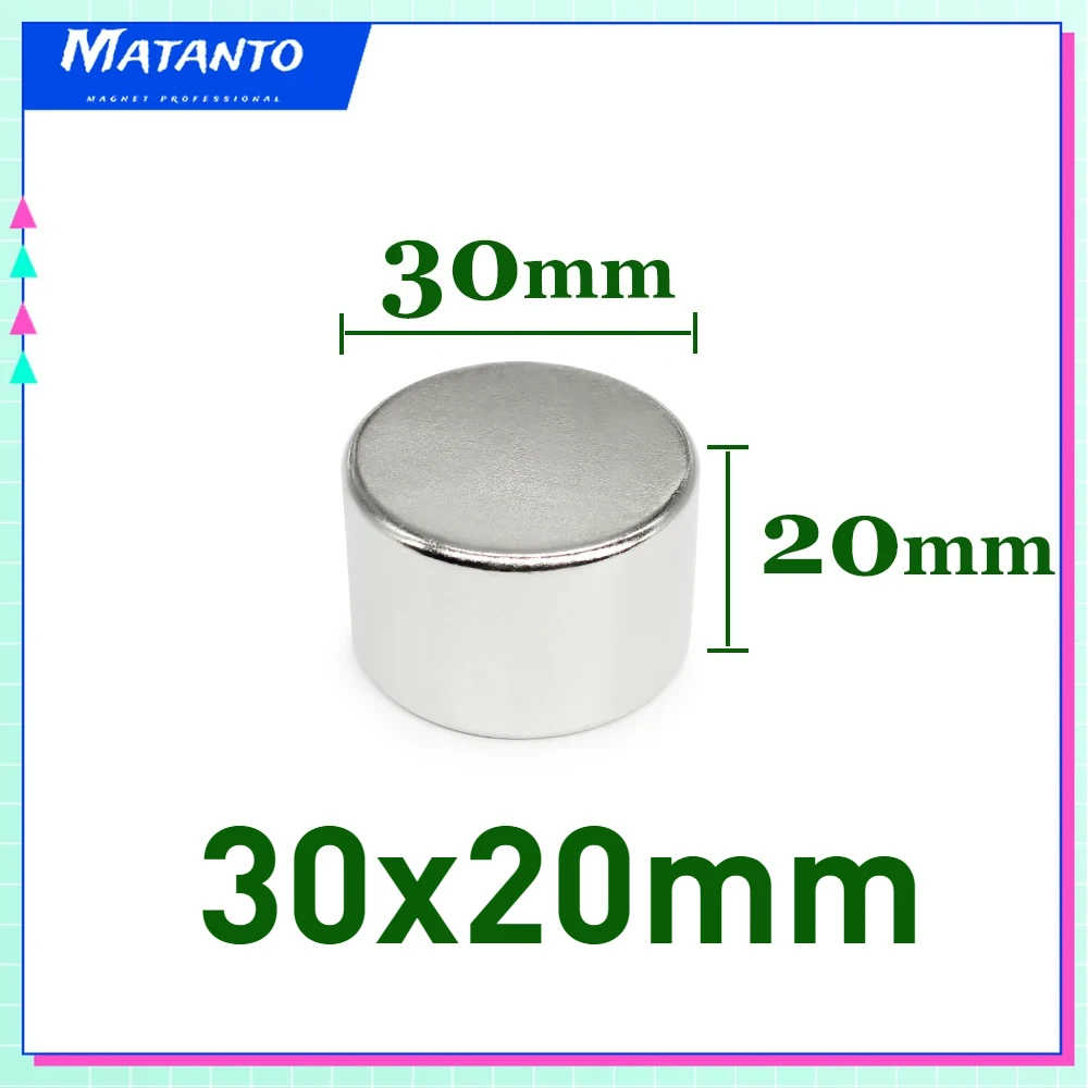 1/2/3PCS 30x20 Mm Strong Round Magnets N35 Permanent Neodymium Magnets 30x20mm Circuler Rare Earth Magnet магниты сильные