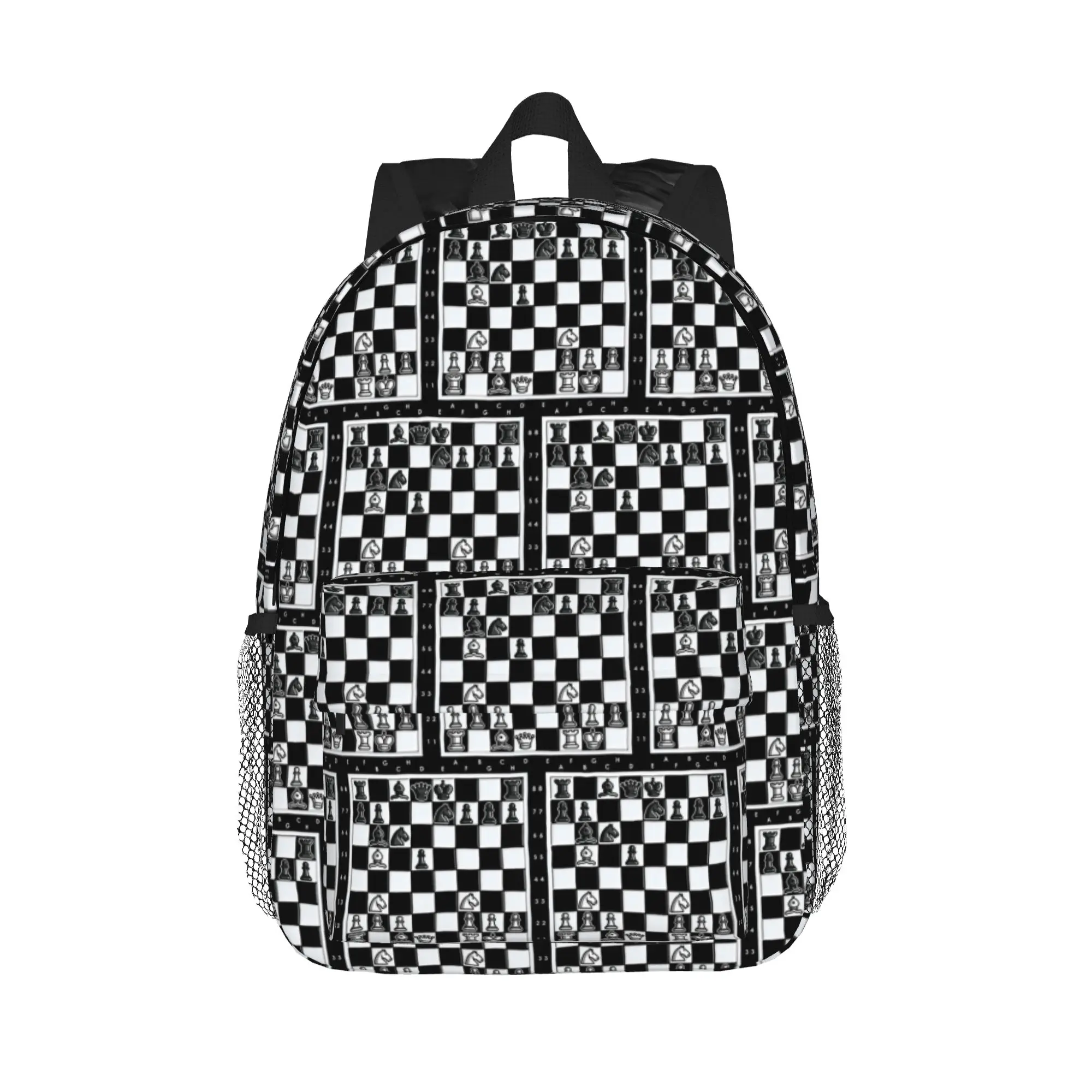 Chess Pieces On Board Backpack Hot Sale Daypack Large Capacity Boys Girls BookBag Shoulder Bags for Men Women School Bag