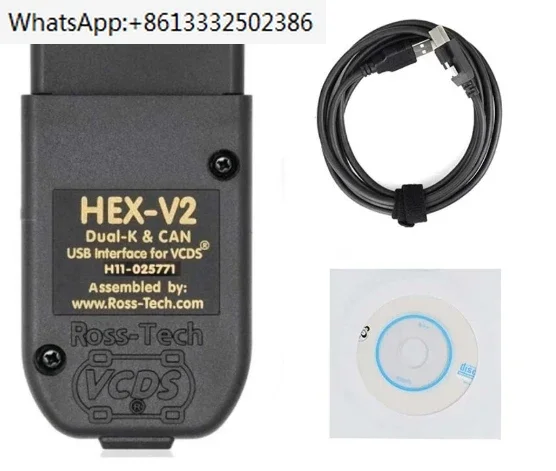 High Quality V2 23.3 Atmega162+FT232+L9637D Vag K CAN Interface To USB with Good Case HEX for VW