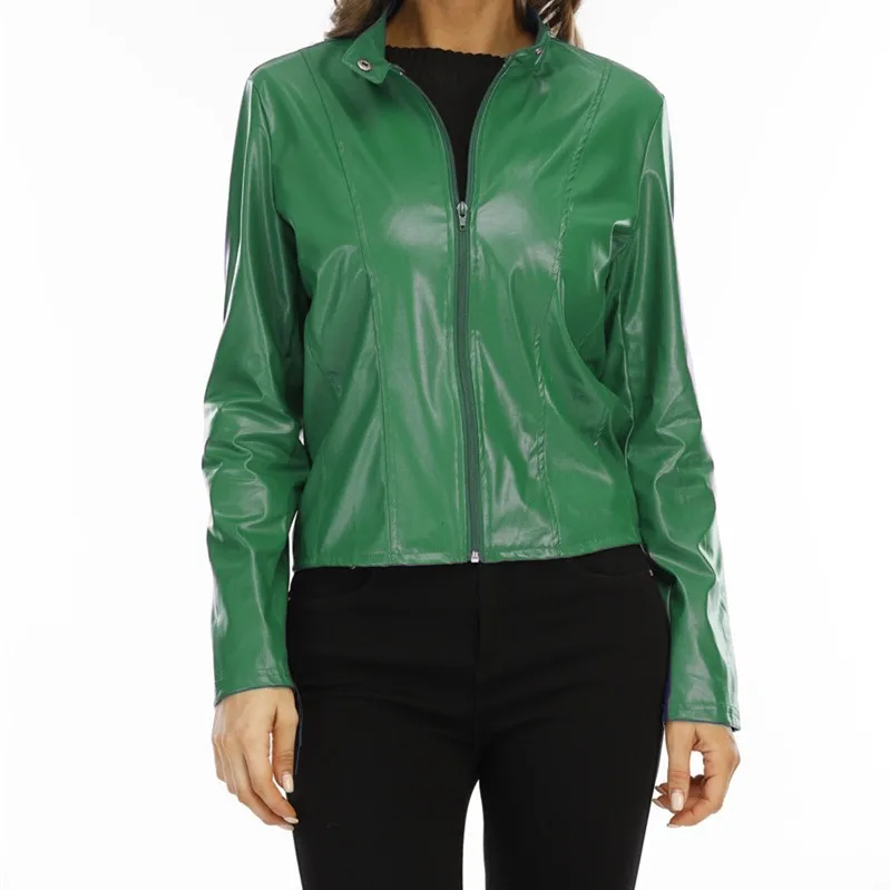 Abito in pelle Faionable Jaet da donna Cleanfit Sle 206 Collezione invernale Piccolo da donna Altamente ricercato