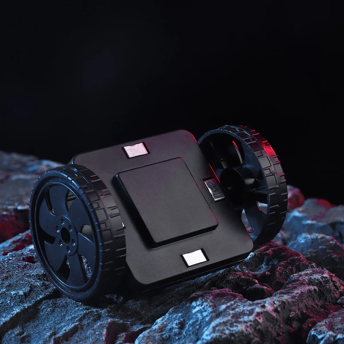 2 قطعة عجلات البناء المغناطيسية للأطفال تطوير الدماغ DIY بها بنفسك أشكال ثلاثية الأبعاد الهياكل الإبداع نمط عشوائي أسود #3