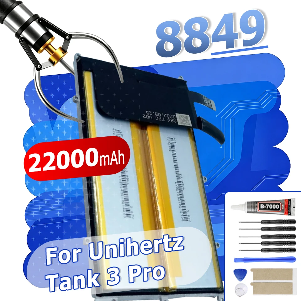 100% New 8849 battery Inner Built Battery Cell Phone Battery Module For Unihertz Tank 3 Pro Smart Phone