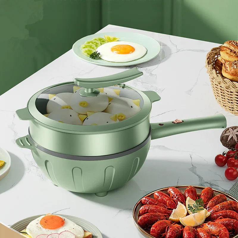 A new model of household cooking pot multi-functional electric hot pot plug-in non stick electric frying pan for outdoor