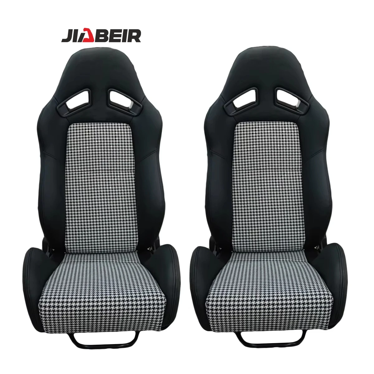 

JIABEIR 1052 Recline Pu Leather Houndstooth Fabric Racing Car Seats