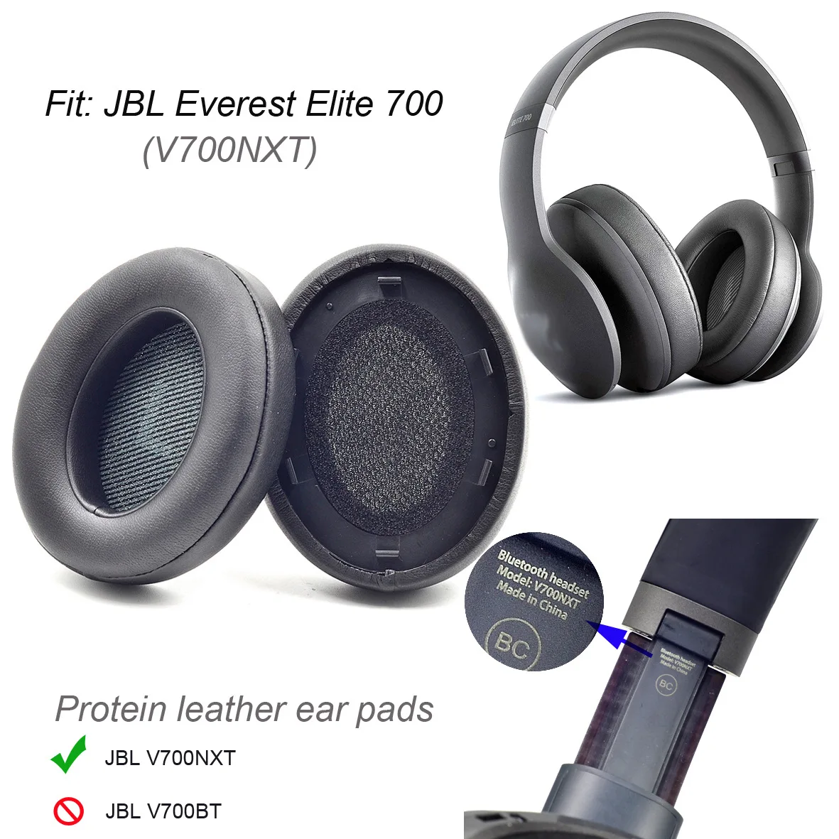 Replacement foam Ear Pads pillow Cushion Cover For JBL V700 V700BT, V700NXT Gaming Headphone Headset EarPads repair parts view 5